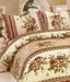 Amethyst Luxurious Beige Rose Motifs Double Bed Sheet