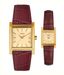 Timex Set Of Golden Rectangular Dial Watches