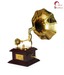 Home Sparkle Brass Square Gramophone Small
