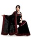 Designersareez Black Faux Georgette Embroidered Saree