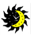 Panache Black & Golden Sun Wall Clock