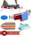 Bonita Combo Of Wonder Wall Cloth Dryer, Cloth Hangers & Tabletop Ironing Board, Free Silicon Mat & 1 Extra Cover