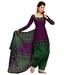 Salwar Studio Deep Purple-Green Cotton  Printed Unstitched Suit With Dupatta
