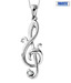Facetz Diamond Splendid Musical Note Silver Pendant