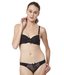 Kunchals Black Printed Underwired Bra & Panty Set
