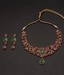 Indianmyra Pink & Green Antique Kundan Necklace Set