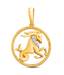 Capricorn Zodiac Sign Shaped Gold & Diamond Pendant By Me Jewels