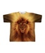S-Factor Brown Lion Head Printed T-Shirt