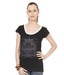 Spanky Black Printed Cotton T-Shirt