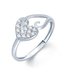 Sukkhi Rhodium Finish AD Heart Ring