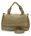 Borse Beige Self Design Embossed Handbag