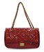 Borse Red Quilted Design Glossy Handbag