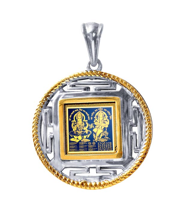 Dijyo Laxmi Ganesh Arti Round Pendant
