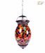 Treasure Hunt  Glass Painted Oval Shape Hanging Lamp