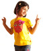 Unamia Yellow Art Deco Top For Kids