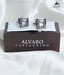 Alvaro Black & Silver Checkered Cufflinks