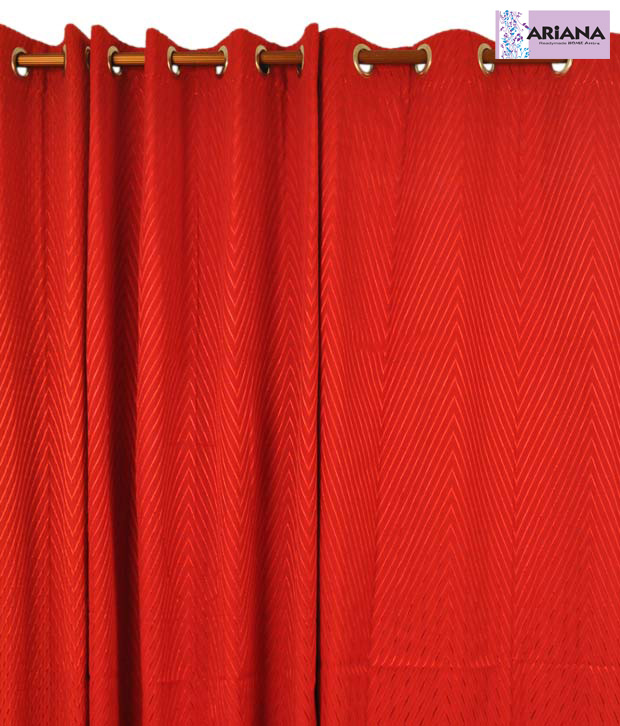 Red Window Curtains