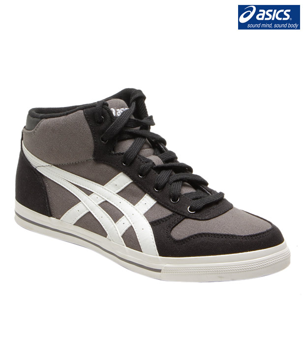 Asics Trendy Grey & Black Canvas Sneakers