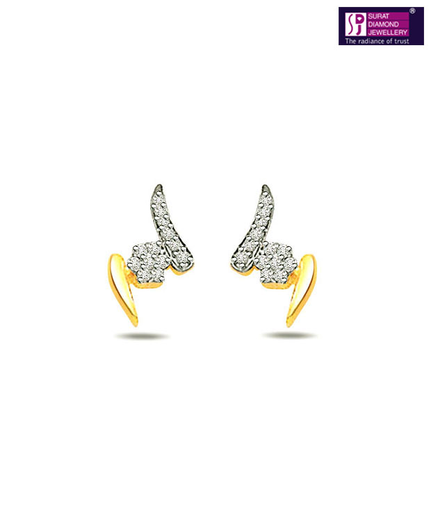 Surat Diamond Elegant 18kt Gold Earrings