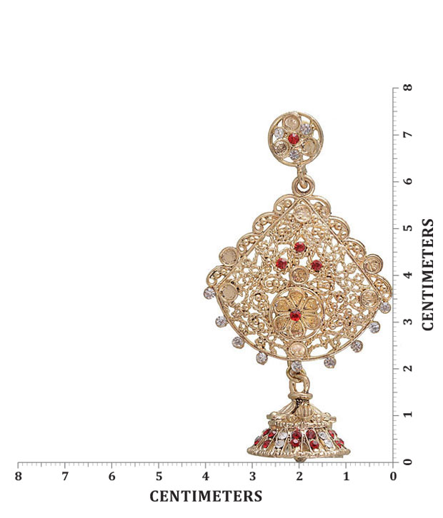 Kriaa Ravishing Red Earrings