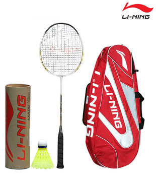 Li-Ning HC 1150 Badminton Racket + Li-Ning Shuttlecock Mark-X-800 (Nylon) + Li-Ning Kit Bag ABJE 138 - 6 in 1