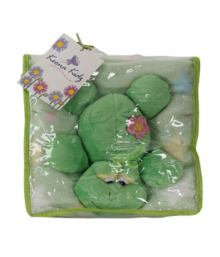 Keona Kidz Green Baby Blanket & Frog Toy Set