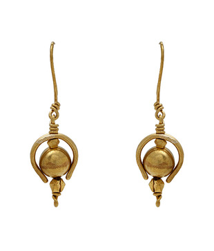 Crafts & Culture Golden Ball Earrings