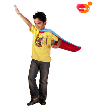 Unamia Red & Blue Super Hero Cape For Kids