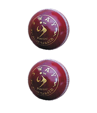 SM Sway Cricket Leather Ball (2 qty)