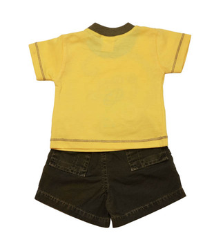 Little Kangaroos Yellow Cheeky Monkey T-Shirt & Shorts