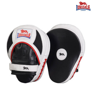 Lonsdale Super Pro Curved Leather Hook & Jab Pads (Free Size)