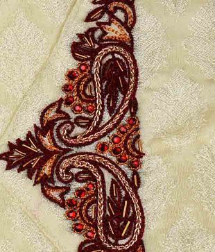 Raja Sahab Golden & Maroon Dhoti Kurta For Kids