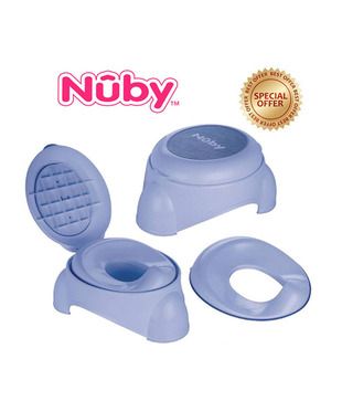 Nuby 3-In-1 Potty System - Potty,  Step Stool, Potty Seat Combo