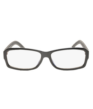 Vita Cool Black Leather Temple Optical Frame