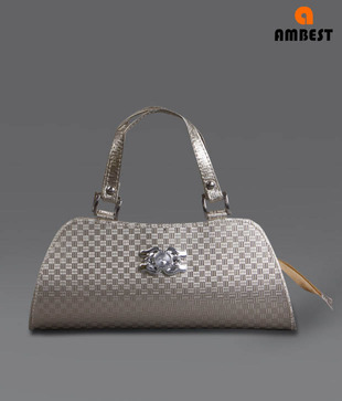 Ambest Silver Check Clutch