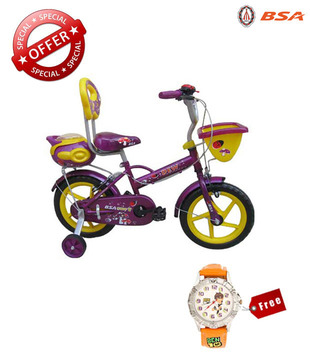 BSA Champ Dew Bicycle (12 inches) with free kids watch