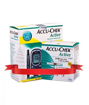 Accu Chek Active Meter Only + Active 100 Test Strips Combo