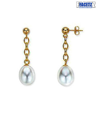 Facetz Divine Pearl & Gold Earrings
