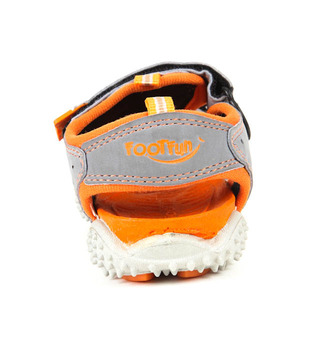 Liberty Footfun Grey & Orange Sandals