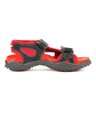 Liberty Footfun Smart Red & Black Sandals