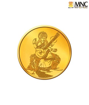 MNC 20 Gm 24kt Hallmarked Goddess Saraswati Gold Coin With 995 Fineness