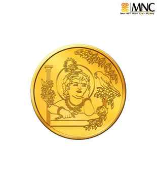 MNC 20 Gm 22kt Holy Lord Krishna Gold Coin With 916 Fineness