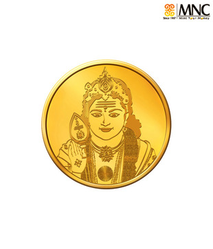 MNC 20 Gm 24kt hallmarked Lord Muruga Gold Coin With 995 Fineness