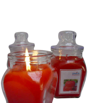Litstick Glass Jar Perfumed Candle
