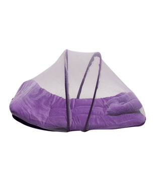 Isabelle Purple Mosquito Net With Mattress & Pillow 2 Pc. Set