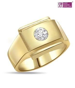 Surat Diamond Shophisticated Gold & Diamond Mens Ring