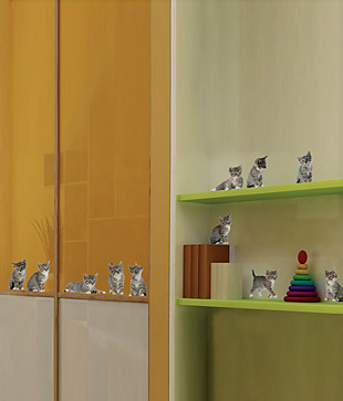 Plage Cute Kittens Wall Sticker