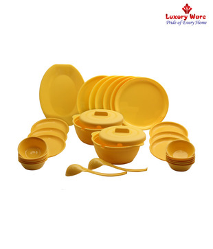 Luxuryware Elegant Yellow Dinner Set