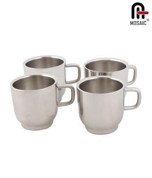 Mosaic Classic Stainless Steel Tea Cup Set