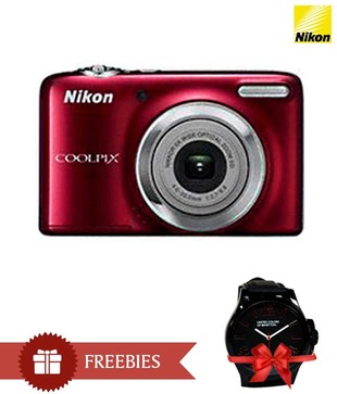 Nikon Coolpix L25 10.1MP Point & Shoot Digital Camera (Red)